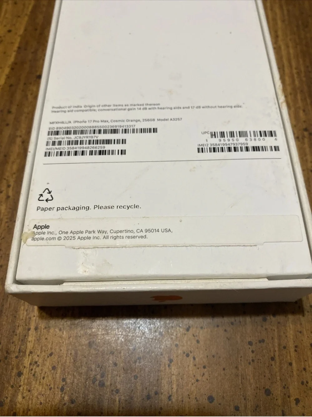 Apple iPhone - Orange - Premium Smartphone  17 pro max BOX ONLY
